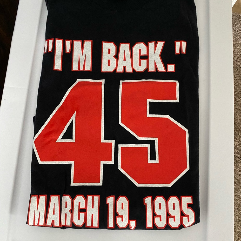 Michael Jordan Black T-Shirt with Red 45 Print
